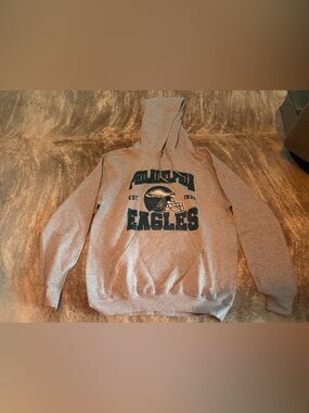 NFL Philadelphia Eagles Gray Hoodie with Dark Green Logo